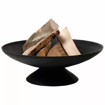 Fire Bowl L Χυτοσίδηρος Εστία φωτιάς για εξωτερικό χώρο, 60 cm στρογγυλή, για ξύλα & κάρβουνα, Μαύρο