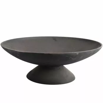 Fire Bowl L Χυτοσίδηρος Εστία φωτιάς για εξωτερικό χώρο, 60 cm στρογγυλή, για ξύλα & κάρβουνα, Μαύρο