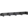 DSIT DS-1904 19 ίντσες 1U Rack Πάνελ διαχείρισης καλωδίων με 5 μεταλλικά άγκιστρα, Μαύρο