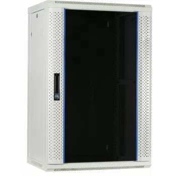 DSIT DS6418W επιτοίχιο κουτί διακομιστή 18U με πόρτα γυαλιού, 600x450x900 mm, λευκό