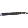 DSIT DS-8PDU-PE PDU rack 19 ιντσών, 8 πρίζες Schuko, 16A, καλώδιο 2m, μαύρο