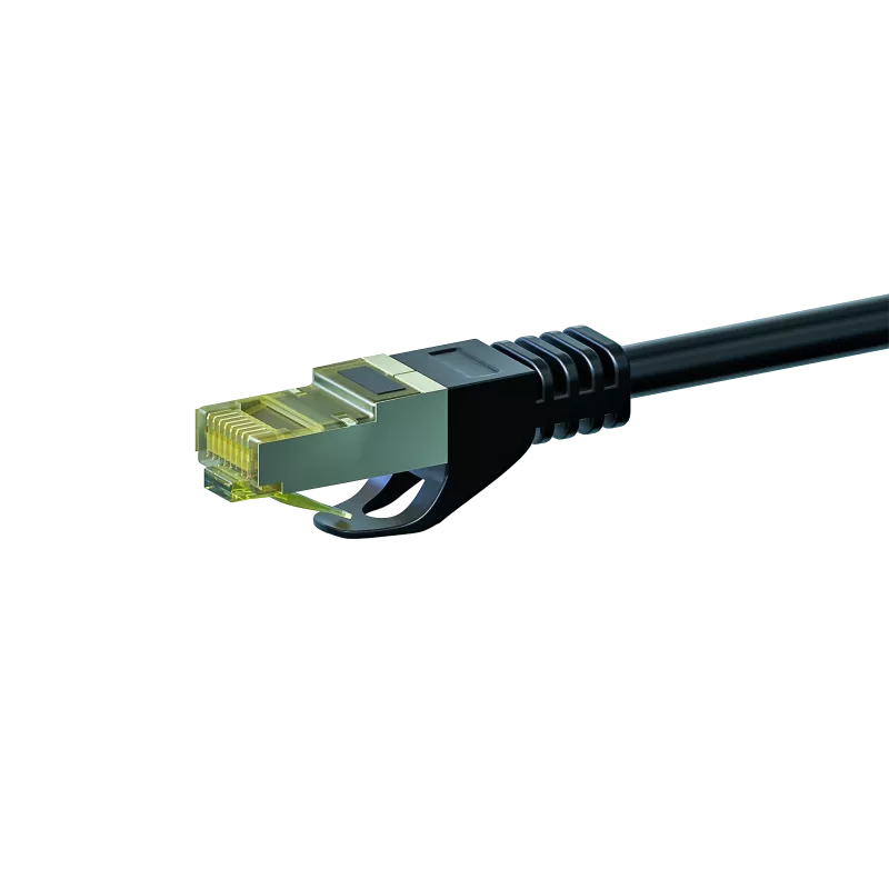 DSIT Cat.7 S/FTP PiMF RJ45 καλώδιο patch δικτύου, 2m, μαύρο