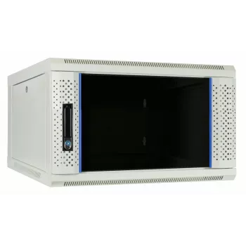 DSIT DS6604W 4U επιτοίχιο rack διακομιστή με γυάλινη πόρτα, 600 x 600 x 280 mm, λευκό