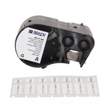 BRADY BMP51/BMP53/M511 FreezerBondz ετικέτες - 25,40 mm x 12,70 mm, Λευκό, Ματ, Μόνιμη ακρυλική, 2500 ετικέτες/ρολό (B-490)