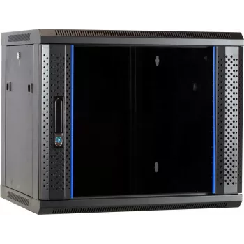 DSIT DS6409 9U Επιτοίχιο ντουλάπι server με γυάλινη πόρτα, 600x450x500 mm, Μαύρο