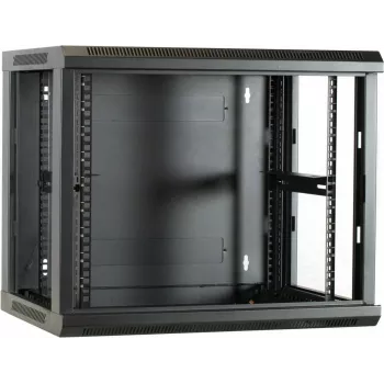 DSIT DS6409 9U Επιτοίχιο ντουλάπι server με γυάλινη πόρτα, 600x450x500 mm, Μαύρο