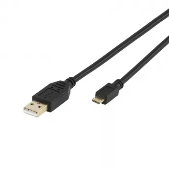 Vivanco VVITUSBAMICB10MK Καλώδιο USB 2.0 Type-A σε Micro-B, 1 m, Μαύρο