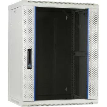 DSIT 15U Επιτοίχιο Ερμάριο Server με Γυάλινη Πόρτα, Λευκό, 600x450x770 mm (DS6415W)