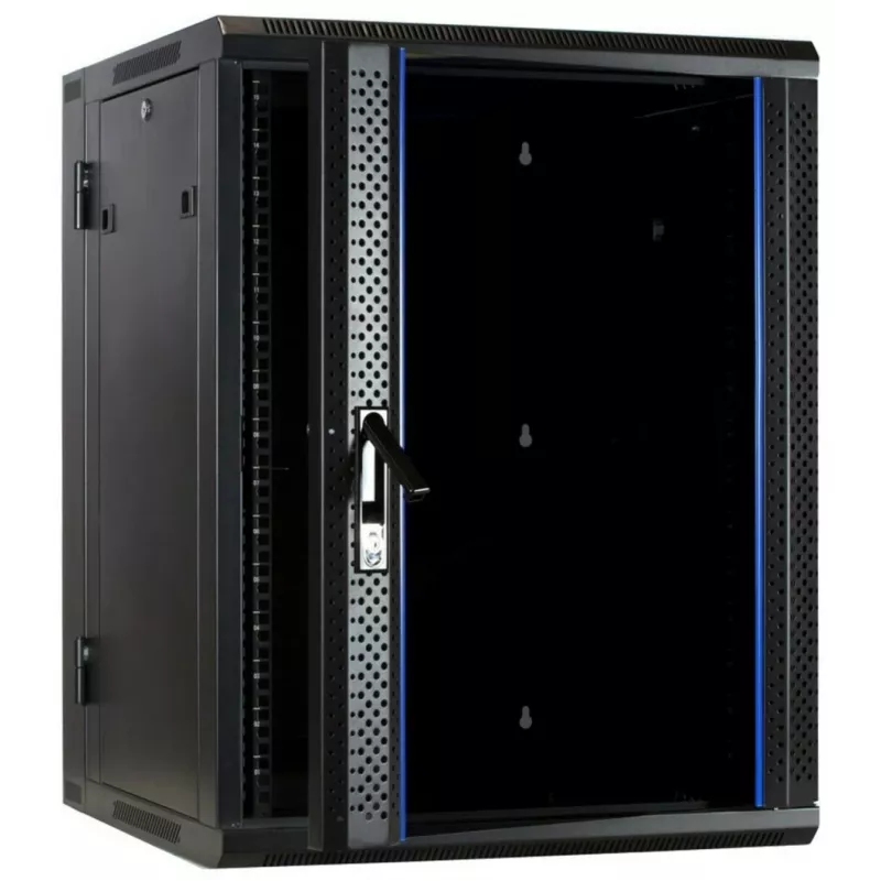 DSIT DS6615-DOUBLE Αμφίπλευρο Επιτοίχιο Ερμάριο Server με Γυάλινη Πόρτα, Πλάτος 600 mm