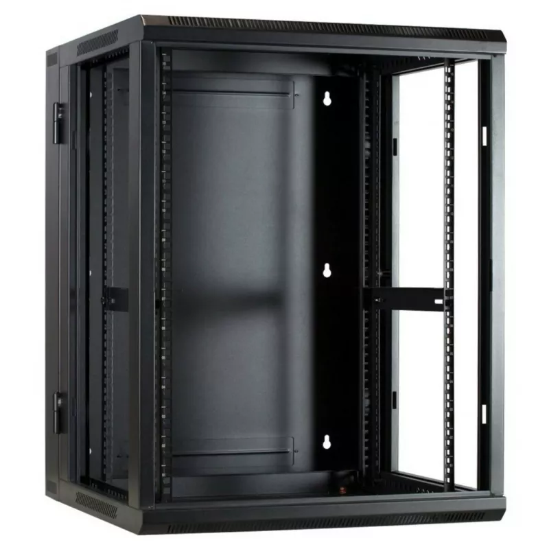 DSIT DS6615-DOUBLE Αμφίπλευρο Επιτοίχιο Ερμάριο Server με Γυάλινη Πόρτα, Πλάτος 600 mm
