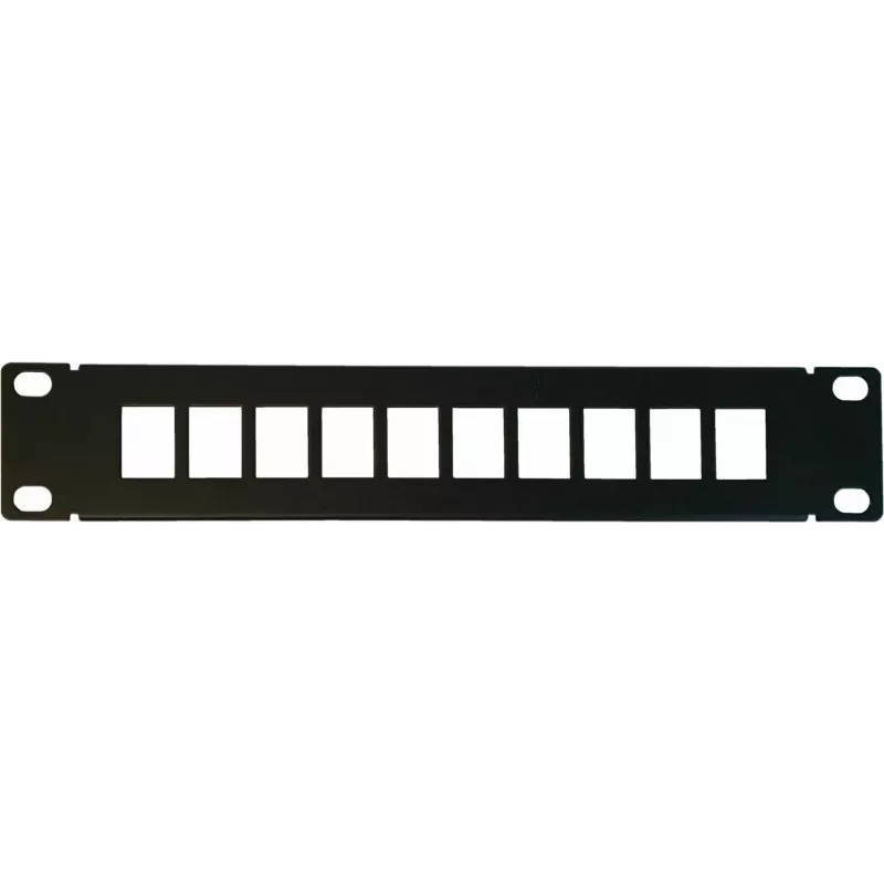 DSIT DS10-Patch-10UTP 10 Θυρών Κενό UTP Keystone Patch Panel, 1U Τοποθέτηση σε Rack 19 ιντσών, Μαύρο