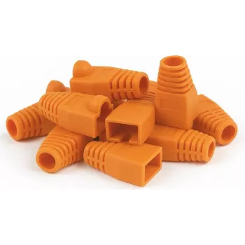 DSIT Danicom RJ45 Boot Πορτοκαλί, Συσκευασία 10 τεμ. – Ανακούφιση Καλωδίου χωρίς Άγκιστρα για Καλώδια Ethernet