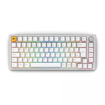 Glorious GMMK Pro μηχανικό πληκτρολόγιο, 75% Pre-Built, ISO UK Layout, λευκό