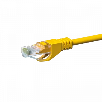 DSIT CAT 5e U/UTP καλώδιο δικτύου patch, βύσμα RJ45 αρσενικό σε αρσενικό, 2m, κίτρινο, CCA, 100 MHz