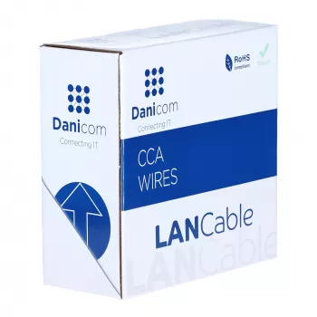 DSIT CAT5e U/UTP εύκαμπτο καλώδιο δικτύου 100 m γκρι CCA 26/7 AWG