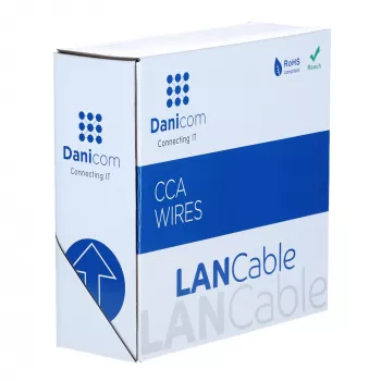 DSIT CAT5e F/UTP καλώδιο δικτύου με συμπαγή αγωγό 100m γκρι