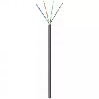 DSIT CAT6 εξωτερικό καλώδιο δικτύου U/UTP AWG 23/1 συμπαγούς αγωγού 100 μέτρα μαύρο