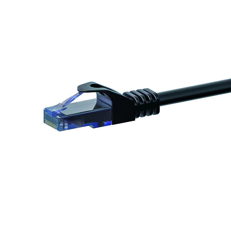 DSIT CAT6a U/UTP 100% χαλκός καλώδιο Ethernet patch, 2m, μαύρο