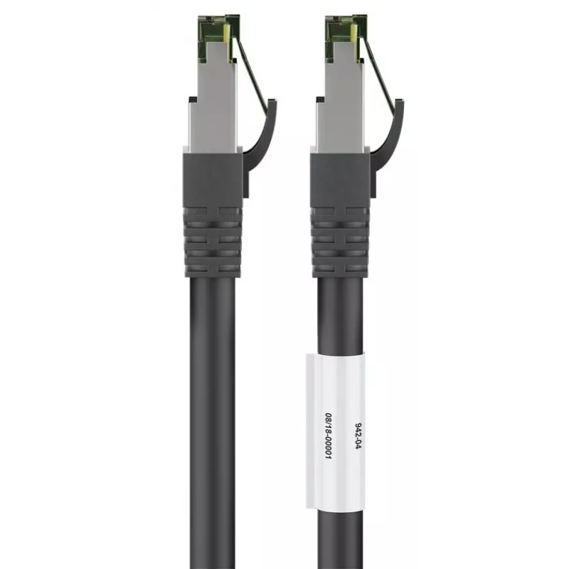 DSIT Cat8 S/FTP PiMF καλώδιο δικτύου patch RJ45, 0,5 m, μαύρο, 40 Gbit/s