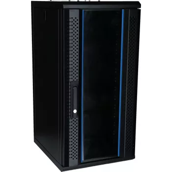 DSIT DS10-3415 15U rack server τοίχου 10 ιντσών με γυάλινη πόρτα, 370x450x752 mm, μαύρο