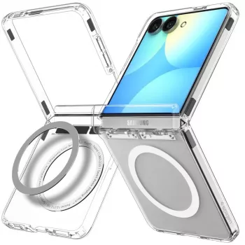 SPIGEN Ultra Hybrid Pro MagSafe Galaxy Z Flip8 Διάφανο/Λευκό