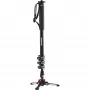 Manfrotto MVMXPROA4 XPRO Monopod+ Αλουμινένιο 4-Section Video Monopod με FluidTech Βάση, Μαύρο