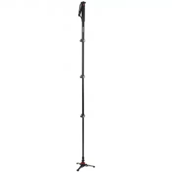 Manfrotto MVMXPROA4 XPRO Monopod+ Αλουμινένιο 4-Section Video Monopod με FluidTech Βάση, Μαύρο