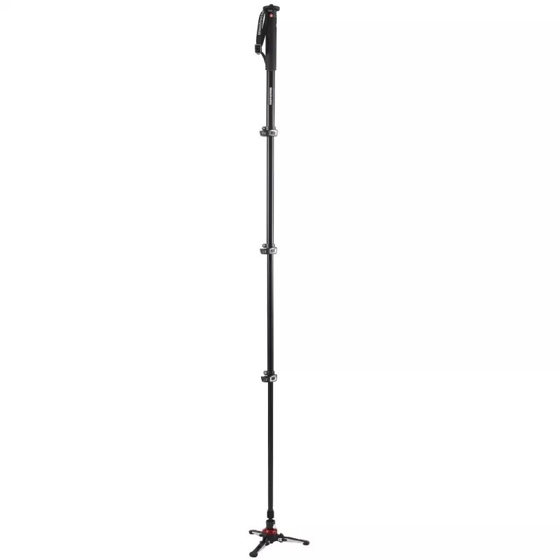 Manfrotto MVMXPROA4 XPRO Monopod+ Αλουμινένιο 4-Section Video Monopod με FluidTech Βάση, Μαύρο