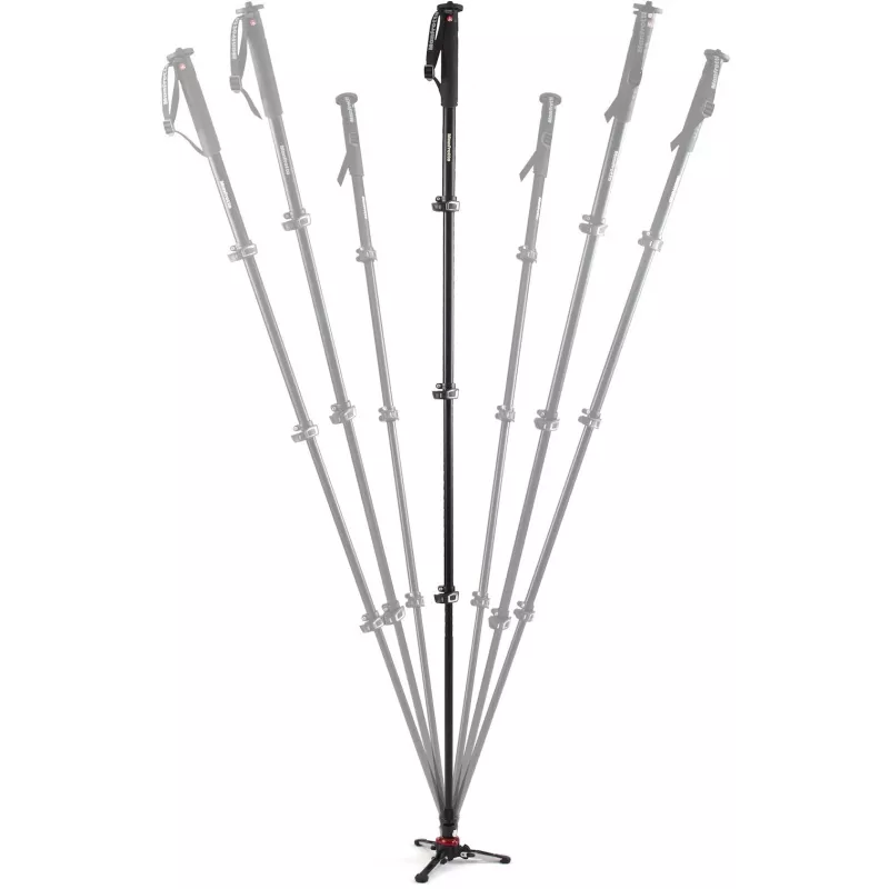 Manfrotto MVMXPROA4 XPRO Monopod+ Αλουμινένιο 4-Section Video Monopod με FluidTech Βάση, Μαύρο