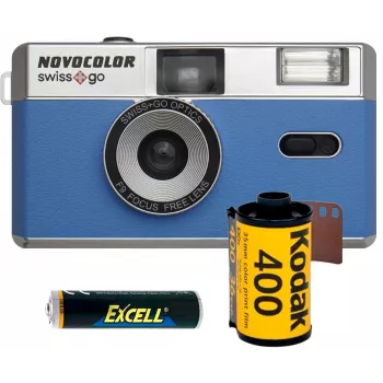 Novocolor Swiss+Go φωτογραφική μηχανή 35mm, Μπλε (SWI401610)