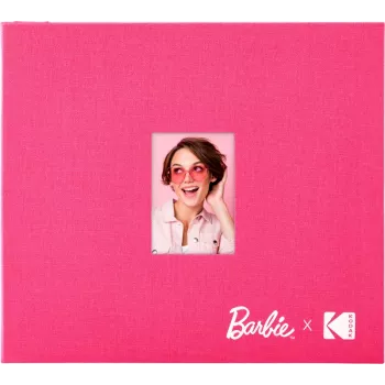 Kodak x Barbie 8x8 ιντσών Scrapbook Άλμπουμ Φωτογραφιών με Ύφασμα Εξωφύλλου και Παράθυρο Εικόνας, ροζ (RODB2X3SBPK)