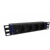DSIT DS10-4PDU 10 ιντσών Rackmount Μονάδα Διανομής Ισχύος, 4 Πρίζες Schuko, 16A, Μαύρο