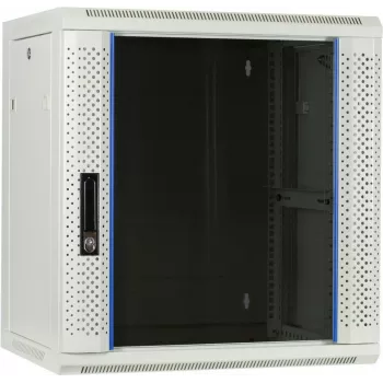 DSIT DS6412W 12U Ερμάριο Server Επιτοίχιας Τοποθέτησης με Γυάλινη Πόρτα, 600x450x634 mm, Λευκό
