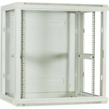 DSIT DS6412W 12U Ερμάριο Server Επιτοίχιας Τοποθέτησης με Γυάλινη Πόρτα, 600x450x634 mm, Λευκό