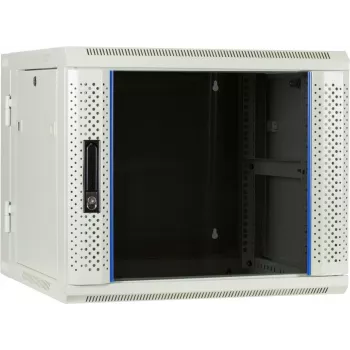 Επιτοίχιο ερμάριο server DSIT 9U αναστρέψιμο με γυάλινη πόρτα, λευκό, 600x600x501 mm (DS6609W-DOUBLE)