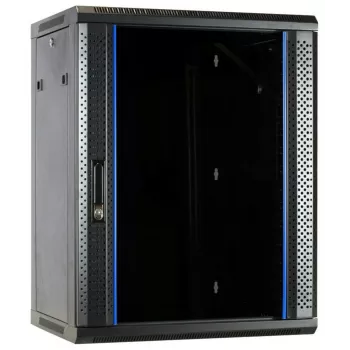 DSIT DS6615 15U επιτοίχιο rack με γυάλινη πόρτα, 600x600x770 mm, μαύρο