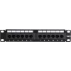DSIT DS-10Patch6-12UTP 10 inch 12-port UTP CAT6 patch panel, 1U τοποθέτηση σε rack, μαύρο