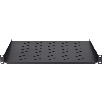 DSIT DS-FH1U450 1U σταθερό ράφι για επιτοίχια ντουλάπια βάθους 600 mm, βάθος 450 mm, μαύρο