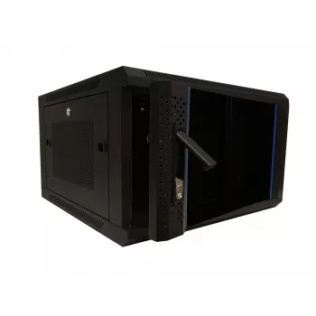 DSIT 6U 19 inch επιτοίχιο rack διακομιστή με γυάλινη πόρτα και διάτρητα πλαϊνά, 600x600x368 mm (DS6606ZP)