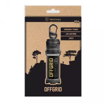 Tactical OffGrid LED Φακός Powerbank 2000 Lumen, 5000 mAh, USB-C, IPX6, με ζουμ