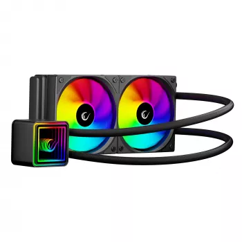 Rampage INFINITE V240 ARGB 240mm Υδρόψυξη CPU με ένδειξη θερμοκρασίας, Μαύρη