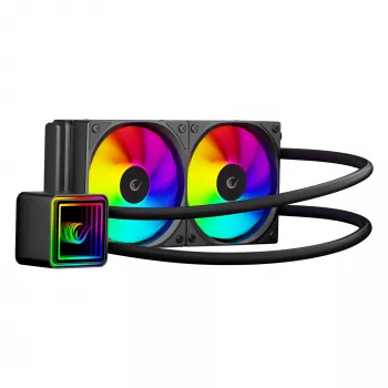 Rampage INFINITE V240 ARGB 240mm Υδρόψυξη CPU με ένδειξη θερμοκρασίας, Μαύρη