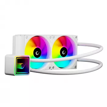 Rampage INFINITE V240 Λευκό 240mm ARGB AIO Υδρόψυξη CPU με ένδειξη θερμοκρασίας