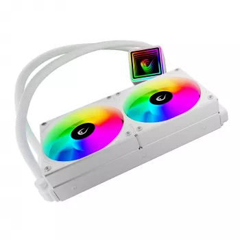 Rampage INFINITE V240 Λευκό 240mm ARGB AIO Υδρόψυξη CPU με ένδειξη θερμοκρασίας