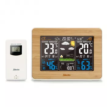 Alecto WS-1560 μετεωρολογικός σταθμός μπαμπού με ασύρματο εξωτερικό αισθητήρα
