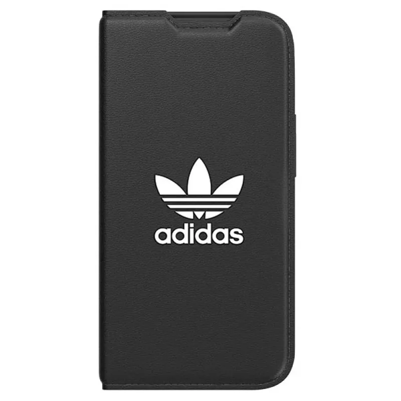 Adidas Originals Basic Booklet θήκη για iPhone 14 Pro, μαύρο & λευκό
