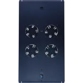 DSIT DS-FT100 μονάδα ψύξης rack server με 4 ανεμιστήρες και θερμοστάτη για ντουλάπια βάθους 1000 mm, 1U, 230V, μαύρο
