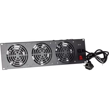 DSIT DS-FAN3FRONT μονάδα ανεμιστήρων 3U για τοποθέτηση σε rack 19 inch με 3 ανεμιστήρες, μαύρο