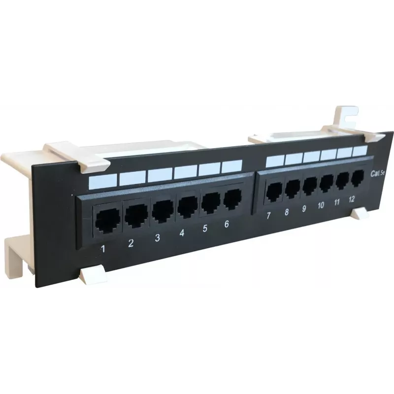 DSIT CAT 5e patch panel επιτοίχιας τοποθέτησης 12 θυρών UTP