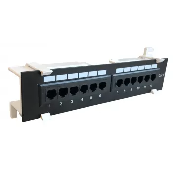 DS-IT CAT 6 patch panel επιτοίχιας τοποθέτησης, 12 θυρών UTP (DS-Patch6-12UTP-WM)
